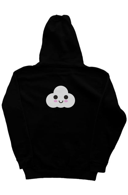 Non-Premium hoodie - cloud back text front